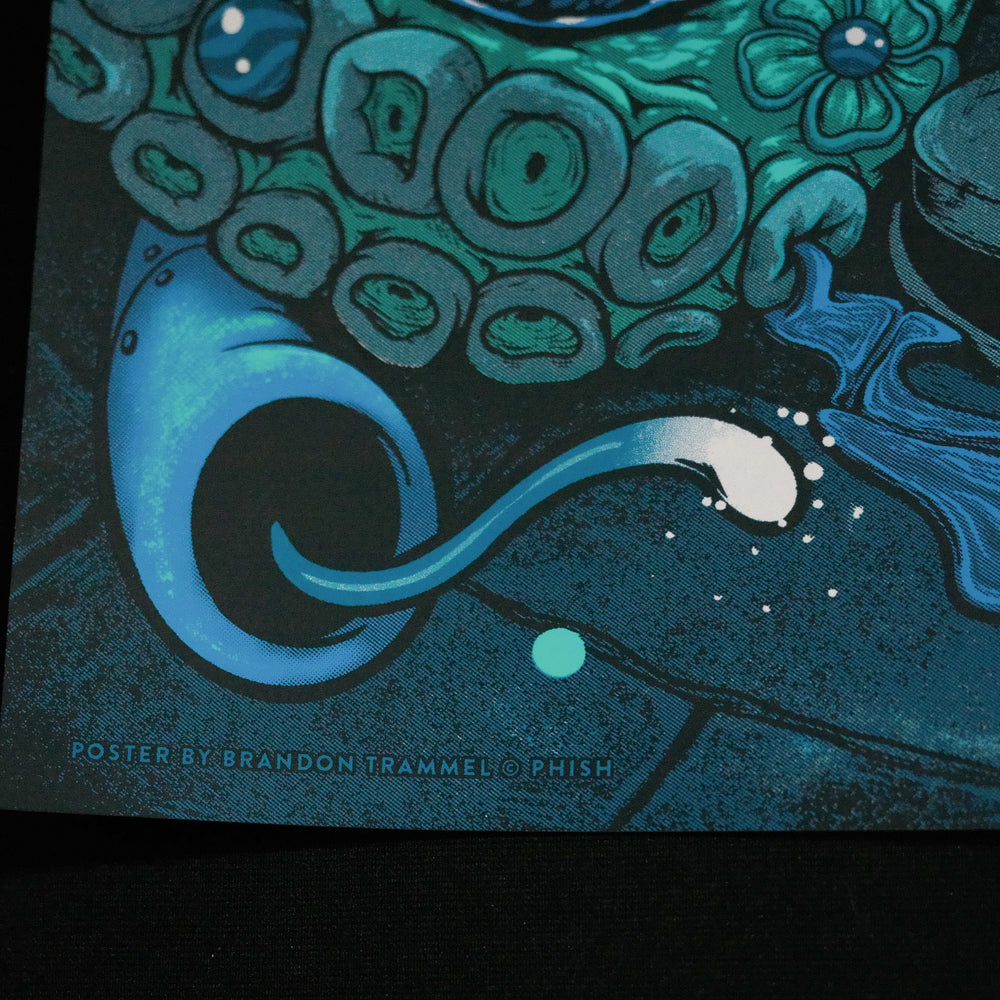 close up of brandon trammel poster with artist name