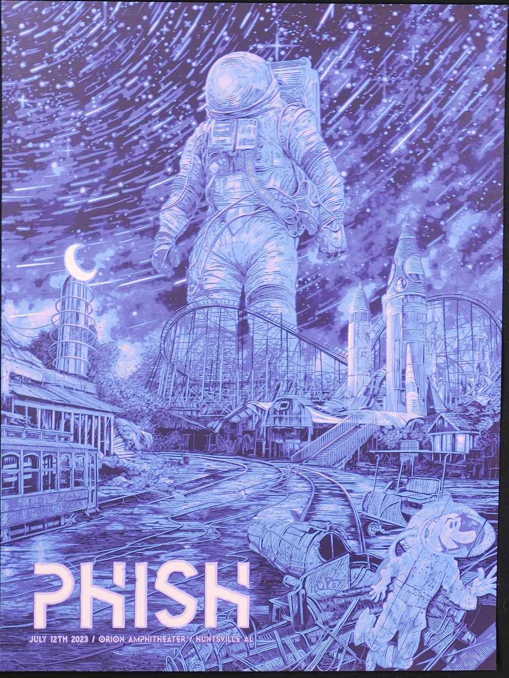 daniel danger poster with astronaut in background