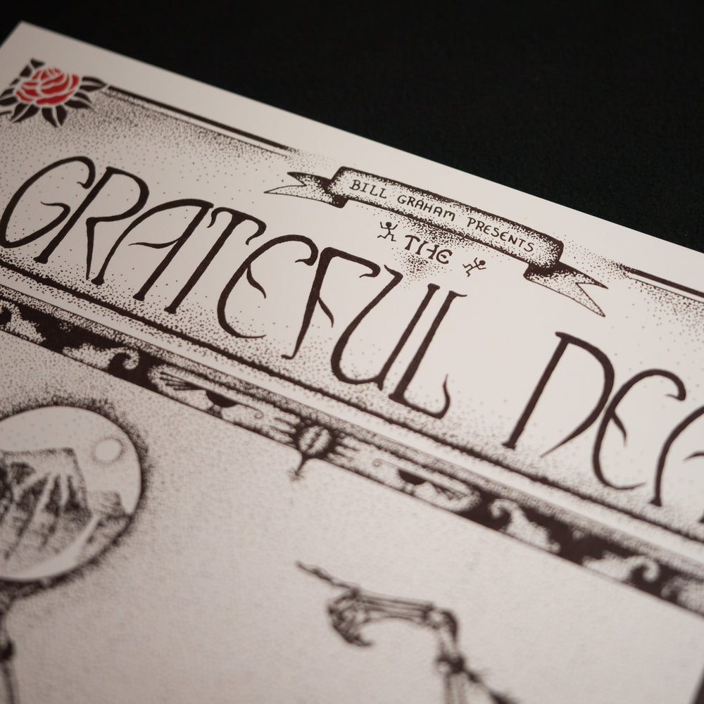 close up of jakc rajca grateful dead poster
