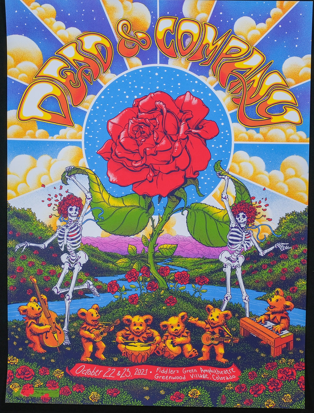 james flames dead and company poster with rose