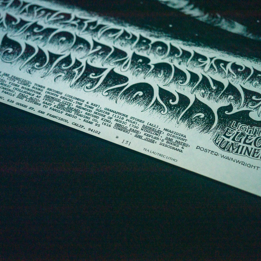 close up of rick griffin canned heat concert poster