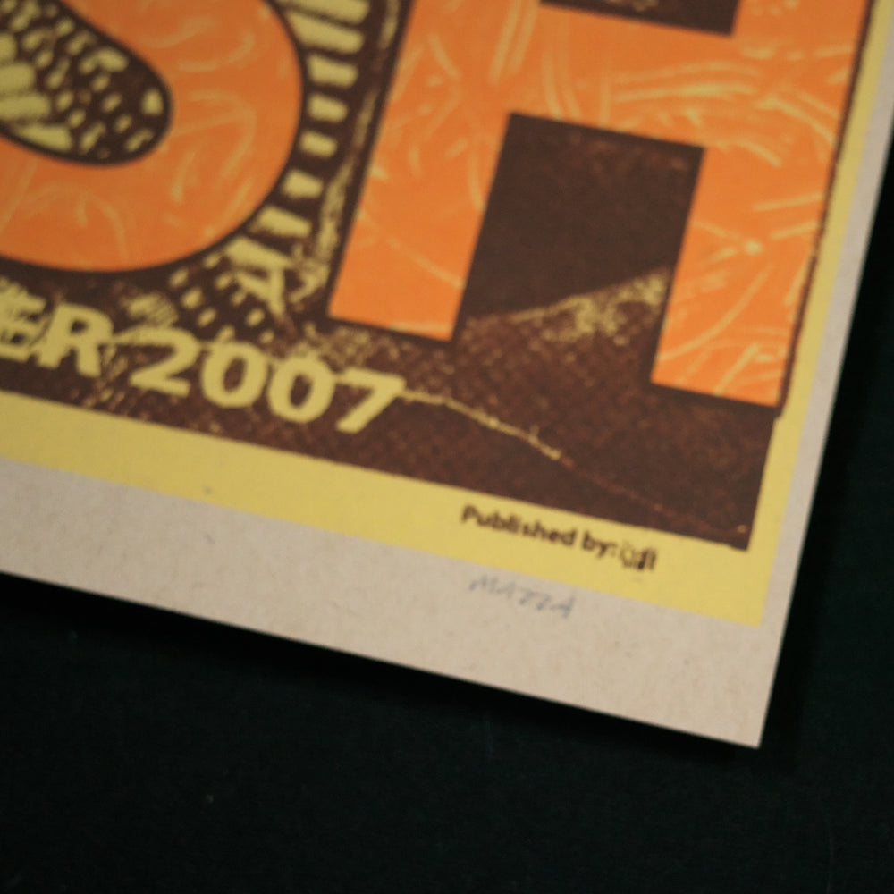 close up of john mazza rush concert  poster