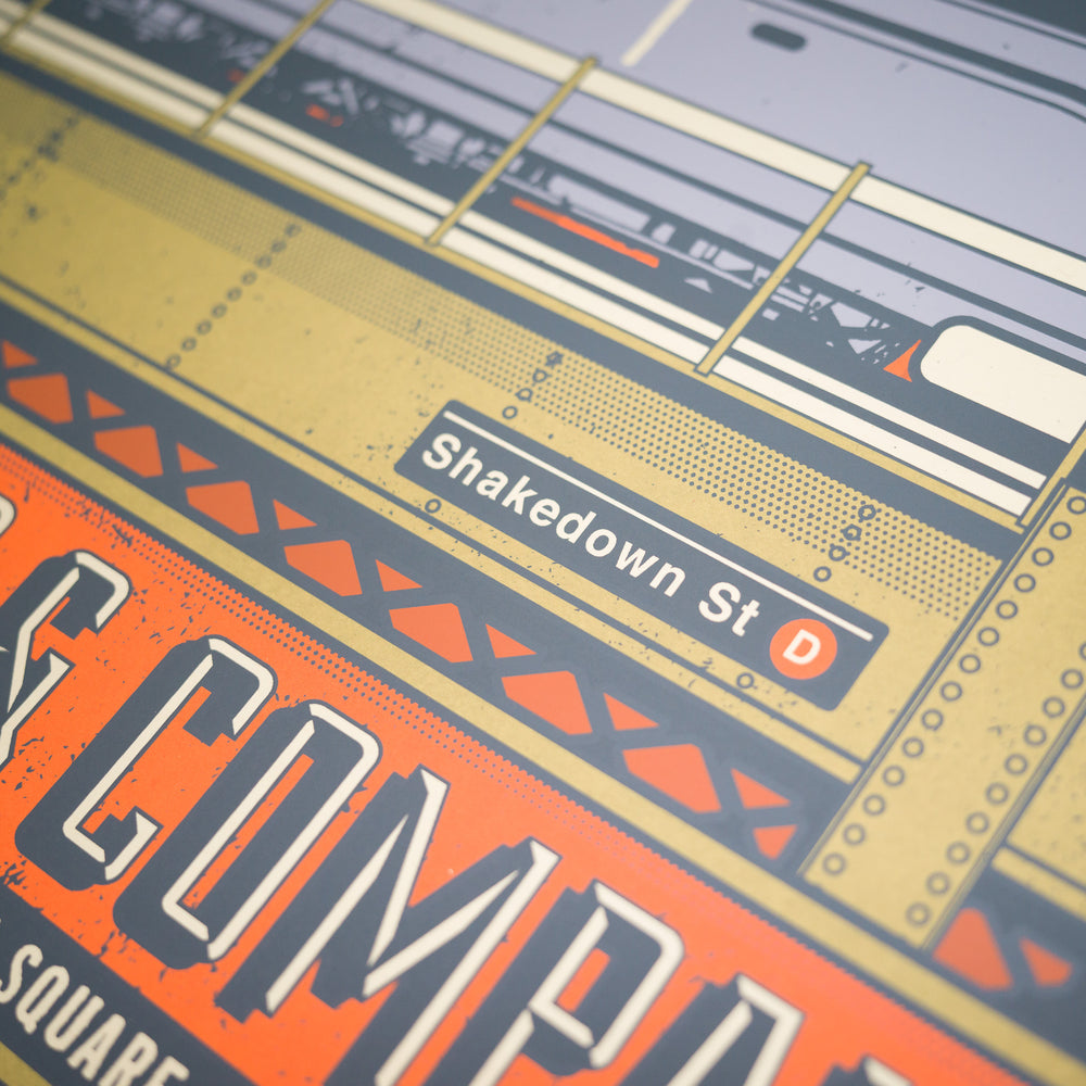 close up of justin helton dead and company concert poster