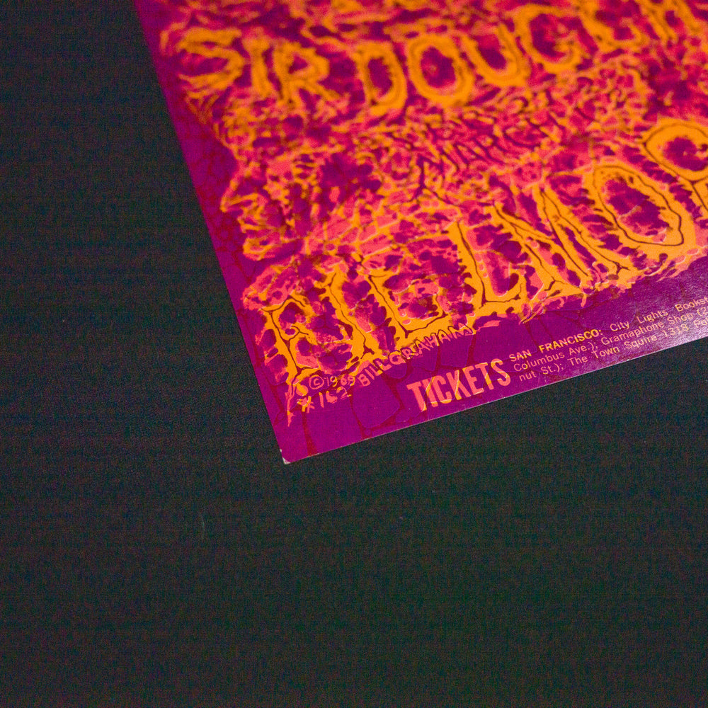 close up of bottom left corner of lee conklin grateful dead concert poster