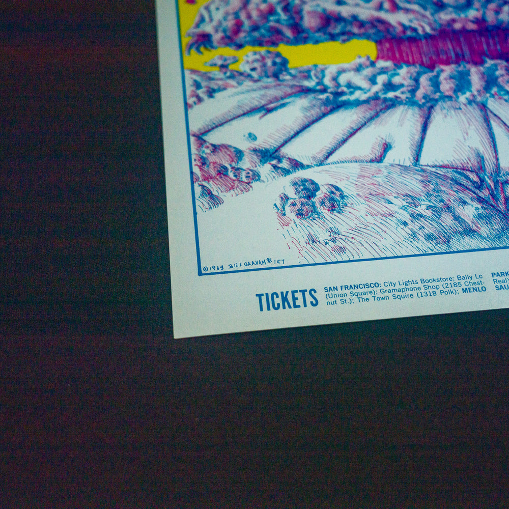 close up of lee conklin iron butterfly concert poster