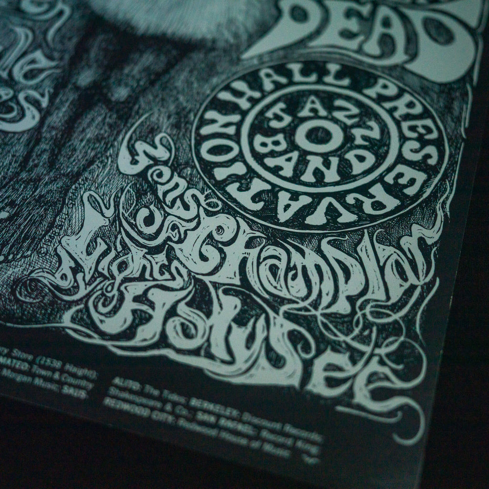 close up of lee conklin grateful dead concert poster