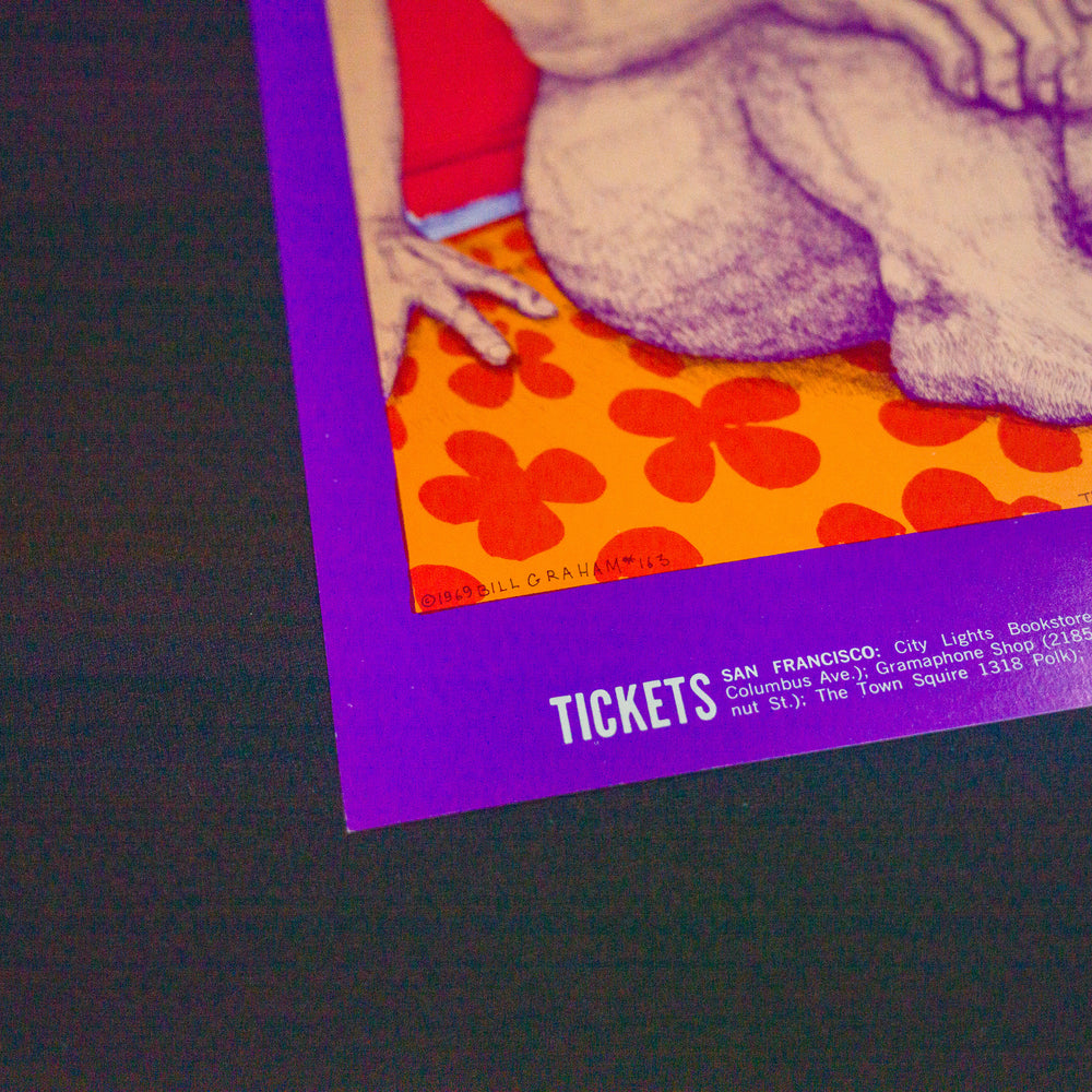 close up of bottom left corner of lee conklin spirit concert poster