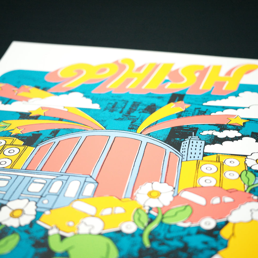 close up of madalyn stefanak phish concert poster