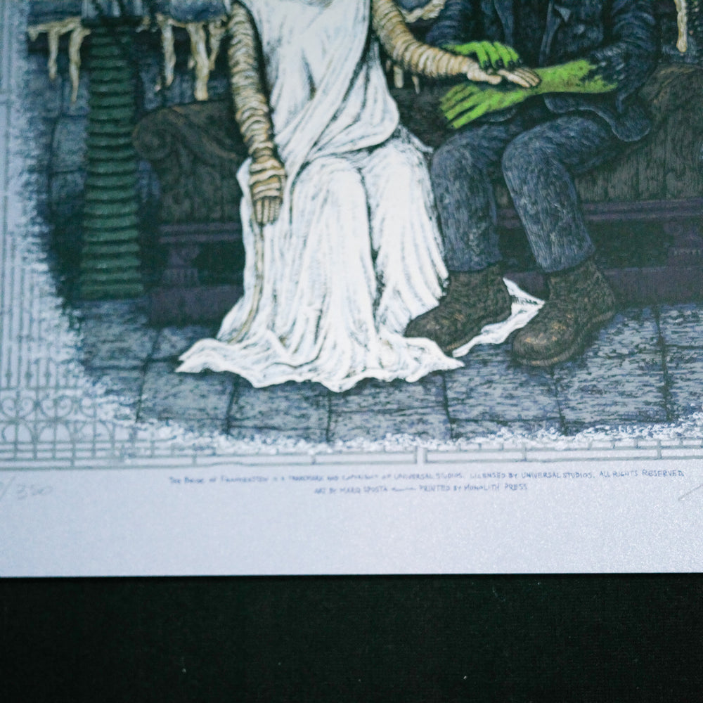 close up of Marq Spusta Bride of Frankenstein Universal Monsters Elite poster