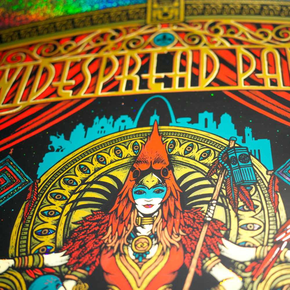 close up of matt leunig widespread panic concert poster