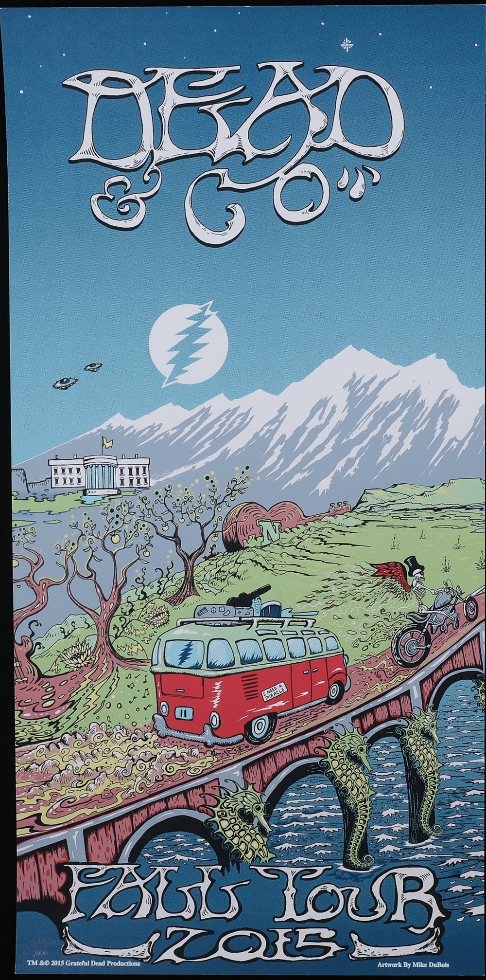 mike dubois dead and company poster with van