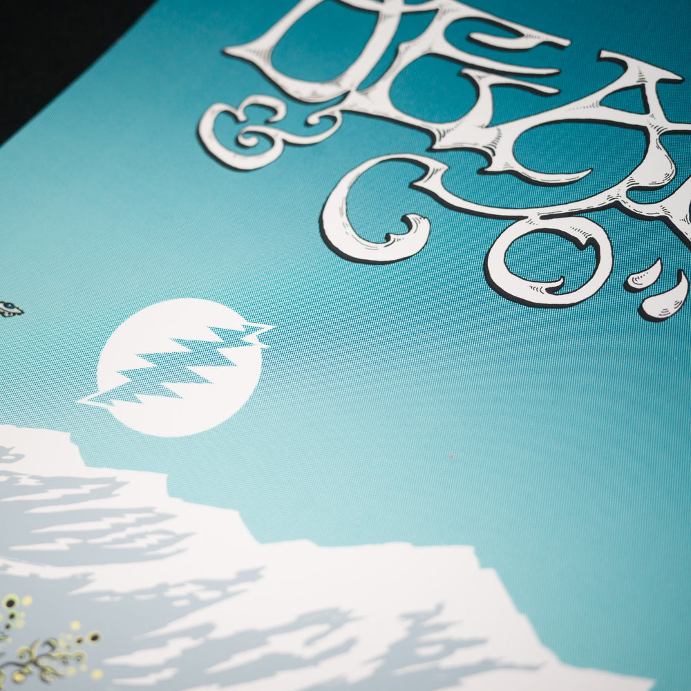 close up of mike dubois dead and company poster with lightning bolt