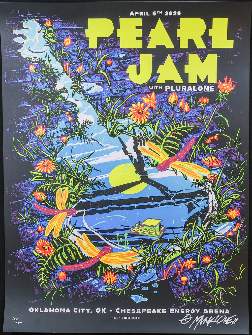MunkOne Pearl Jam 2020 Oklahoma City Concert Poster