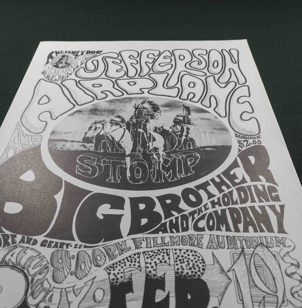 close up of wes wilson rare dead concert poster