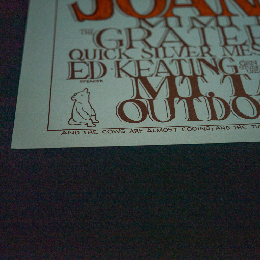 close up of StanleyMouseandAltonKelleyJoanBaezPeace1966SanFranciscoConcertPoster