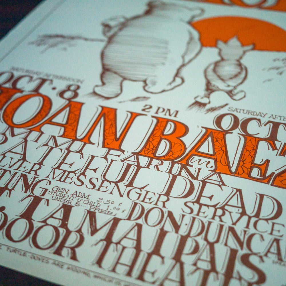 close up of StanleyMouseandAltonKelleyJoanBaezPeace1966SanFranciscoConcertPoster
