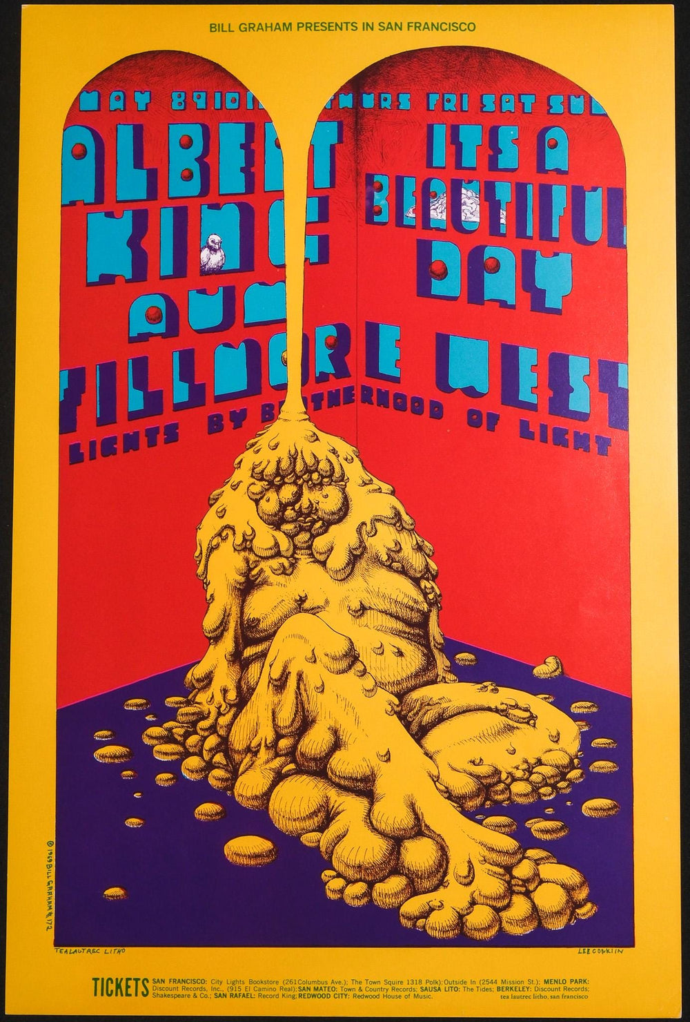 Lee Conklin Albert King 1969 San Francisco BG-172 Concert Poster