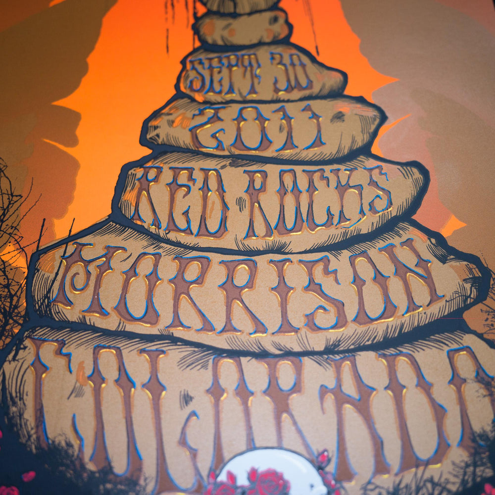 Richard Biffle Furthur 2011 Red Rocks Amphitheater Concert Poster