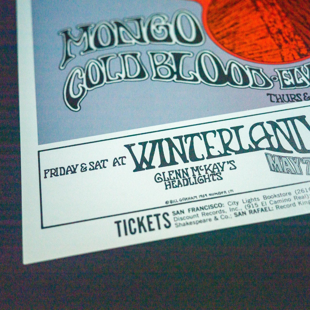 Randy Tuten Jefferson Airplane and Grateful Dead 1969 San Francisco BG-171 Concert Poster