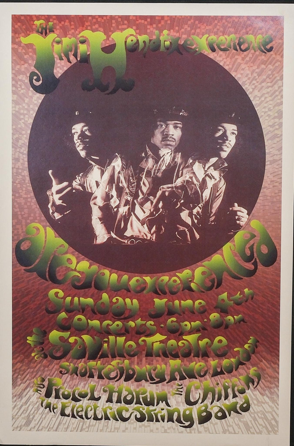 Jimi Hendrix 1967 Saville Theatre Concert Poster