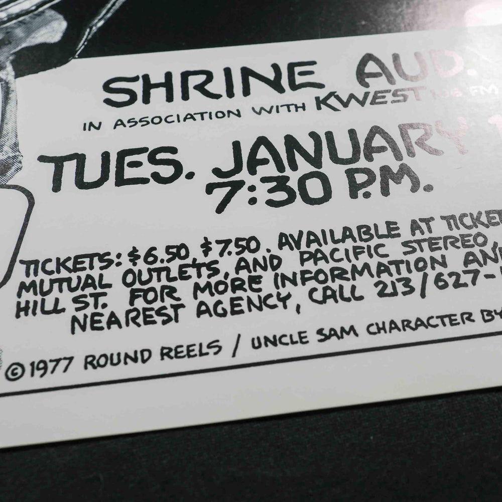 Randy Tuten An Evening with the Grateful Dead Shrine Auditorium 1977 Concert Poster