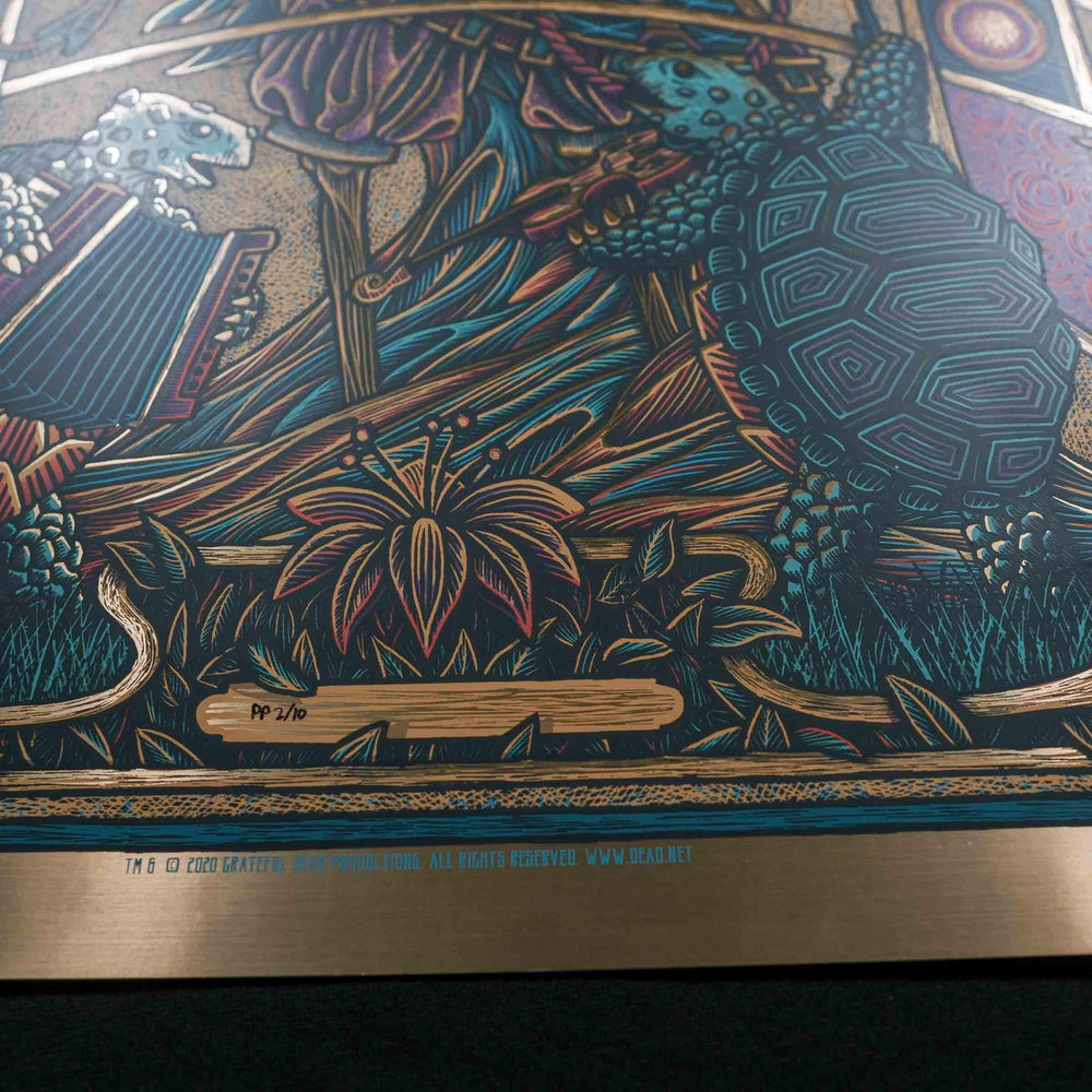 Luke Martin Grateful Dead 2020 Purple and Gold Variant Jack Straw Poster