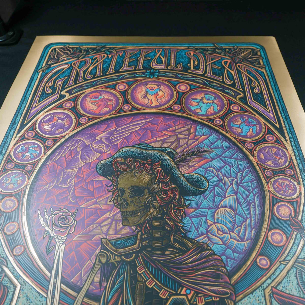 Luke Martin Grateful Dead 2020 Purple and Gold Variant Jack Straw Poster