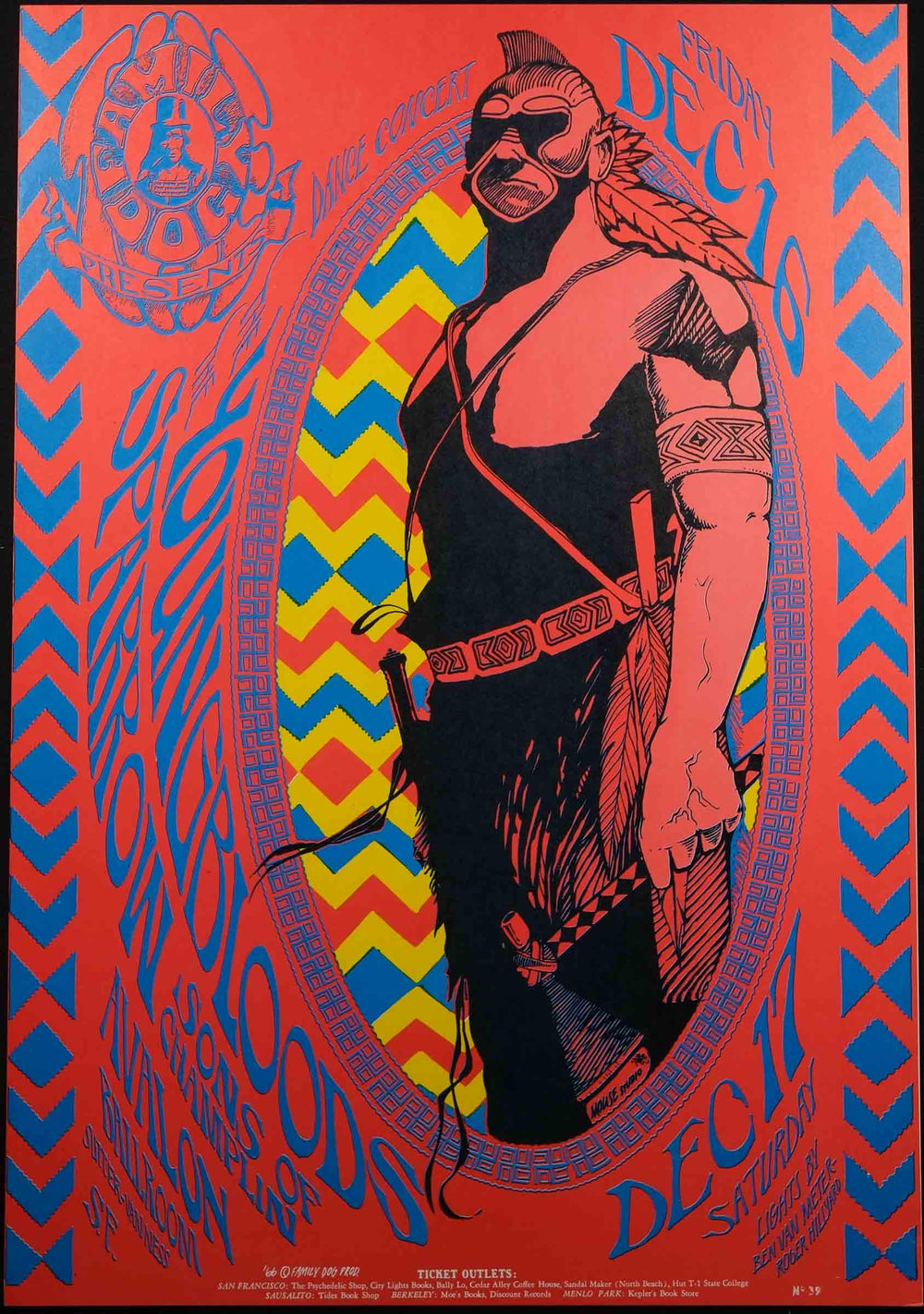 Stanley Mouse and Alton Kelley Youngbloods 1966 San Francisco FD-39 Concert Poster