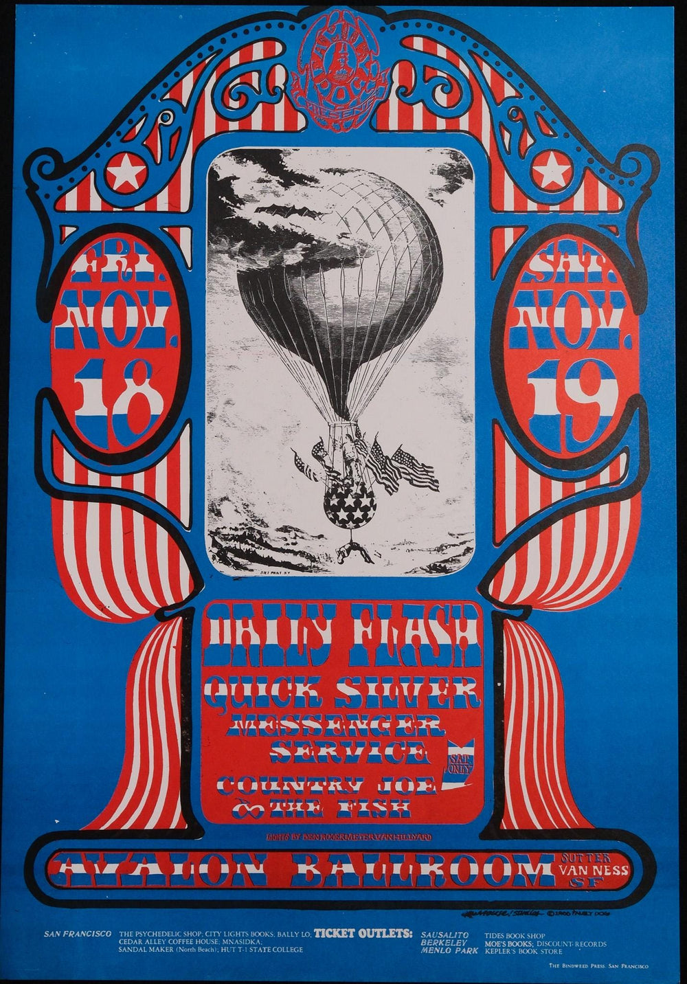 Stanley Mouse Daily Flash 1966 San Francisco FD-35 Concert Poster