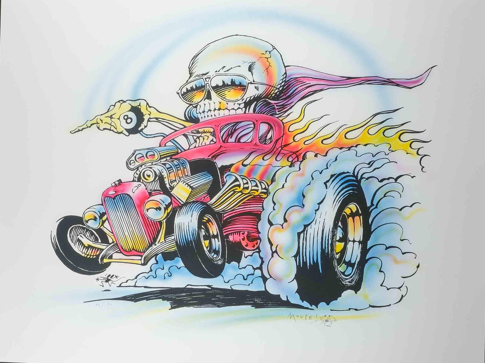 Stanley Mouse Suite of Four Hand Airbrushed Silkscreen Hot Rod