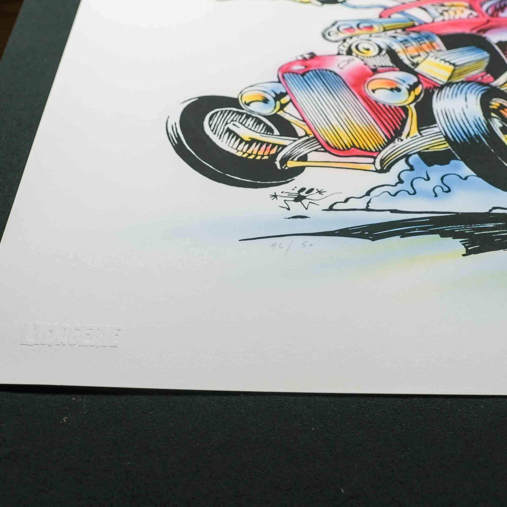Stanley Mouse Suite of Four Hand Airbrushed Silkscreen Hot Rod