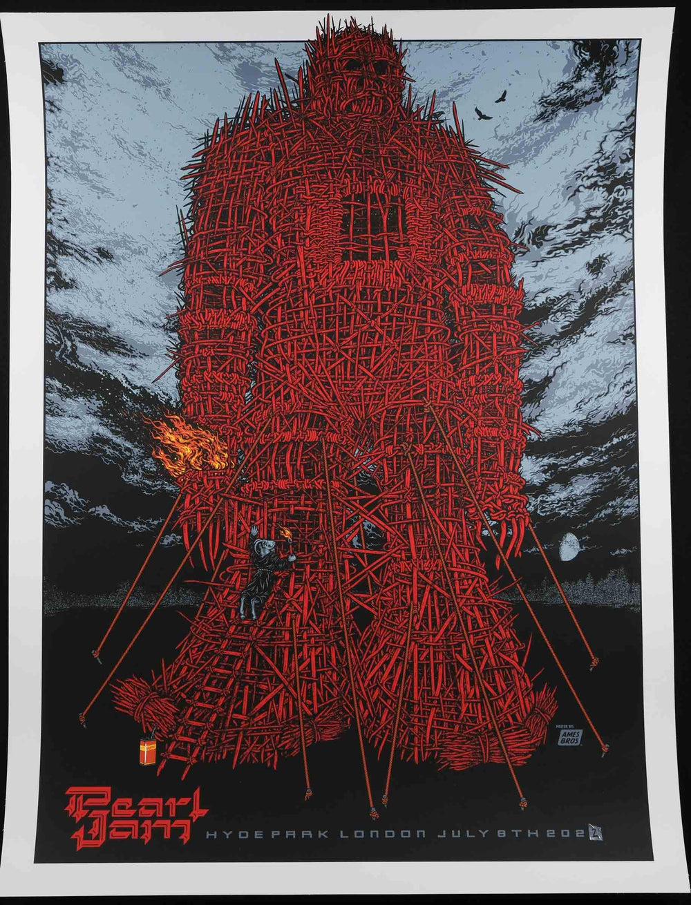Ames Bros Pearl Jam 2022 London Concert Poster