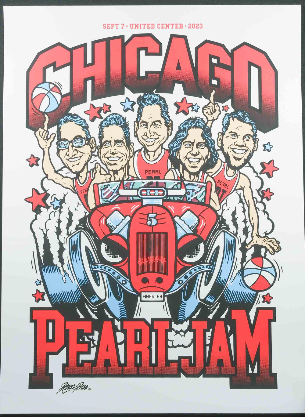 Ames Bros Pearl Jam 2023 Chicago Concert Poster