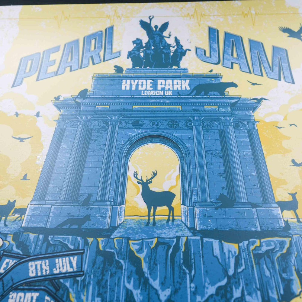 Josh Townshend Pearl Jam 2022 London Concert Poster