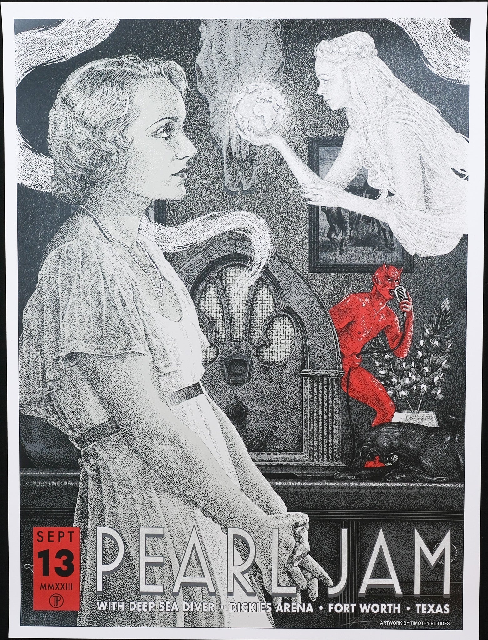 Timothy Pittides Pearl Jam 2023 Fort Worth Concert Poster – Rare Dead ...