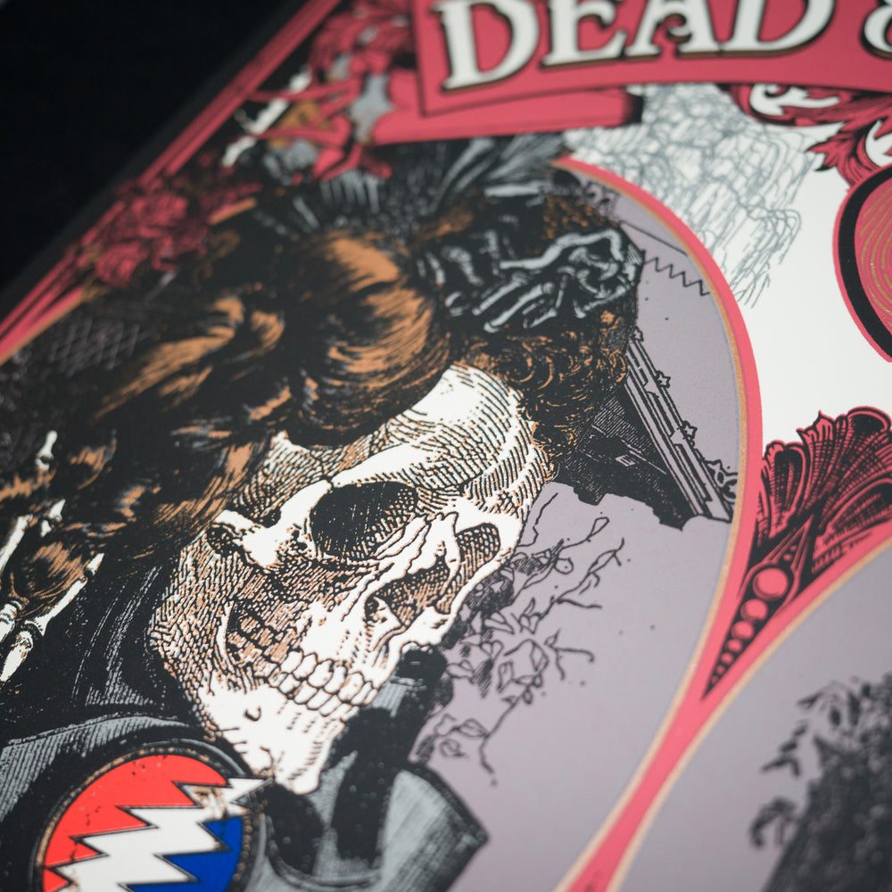 close up of stanley mouse dead and company poster with skull