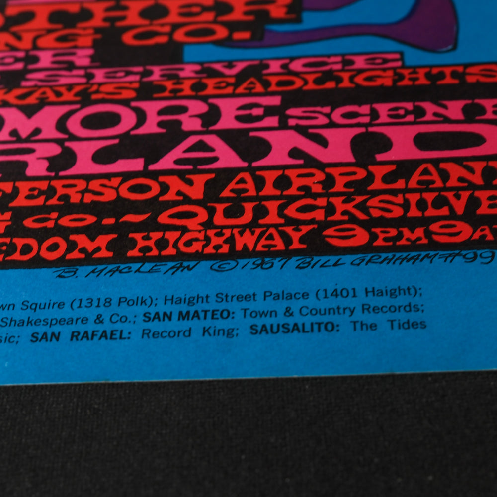 close up of concert poster with artist name bonnie maclean