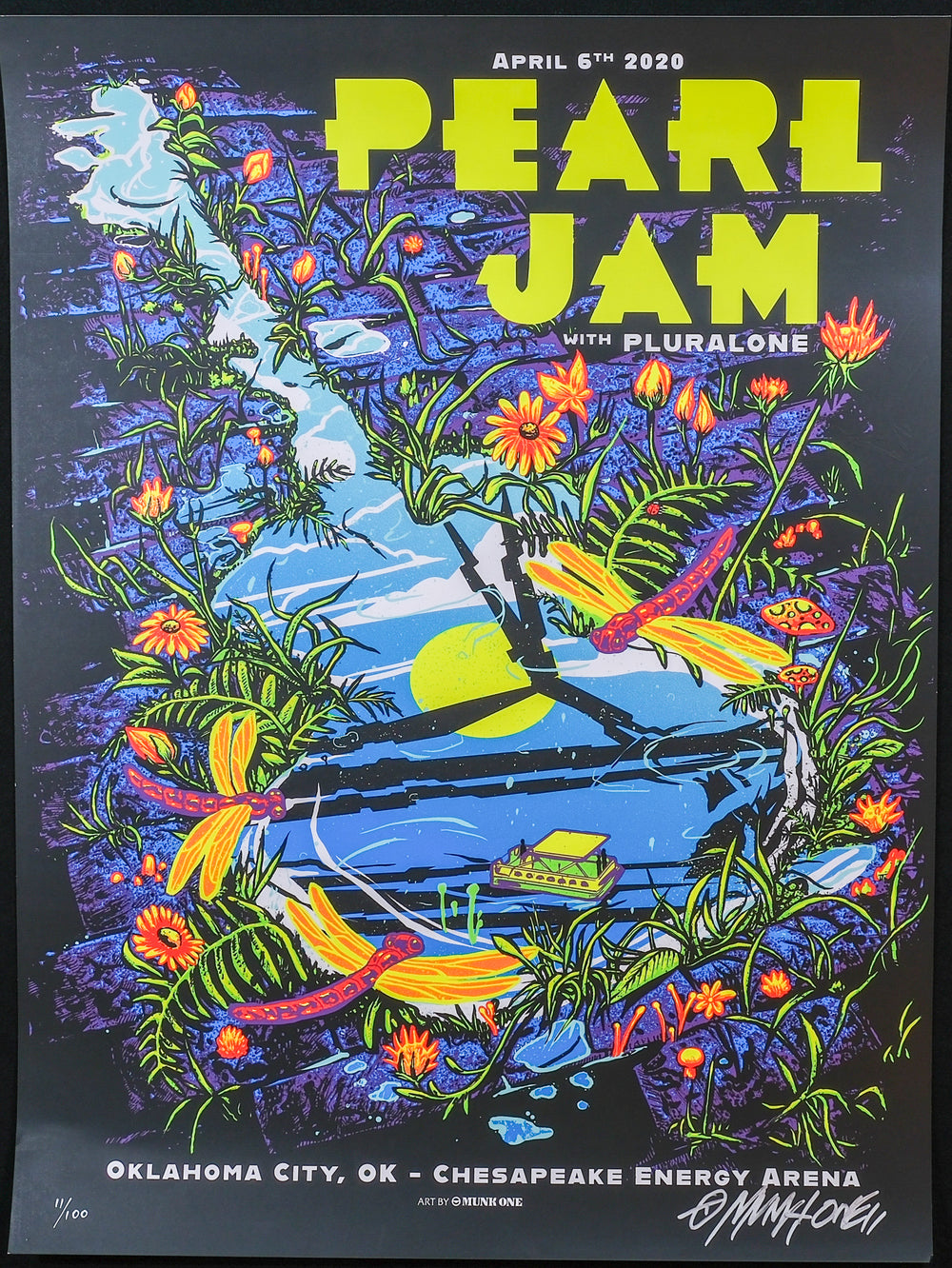 MunkOne Pearl Jam 2020 Oklahoma City Concert Poster