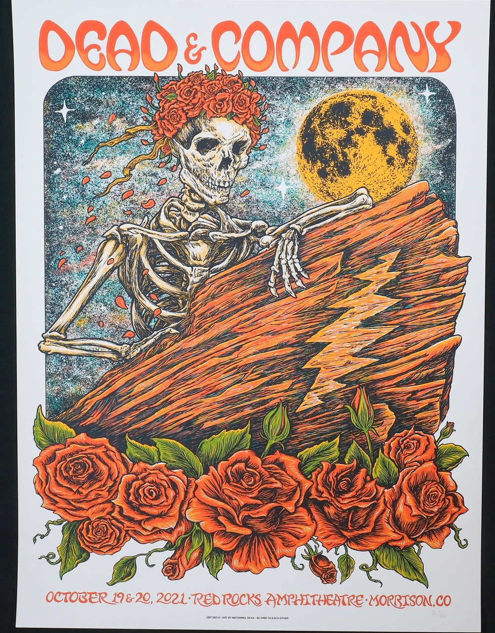 Nathaniel Deas Dead and Company 2021 Red Rocks Concert Poster 2