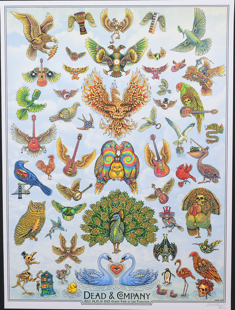 emek dead and company poster with birds