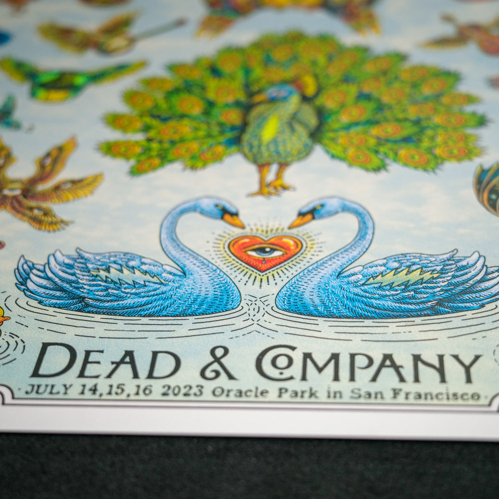 close up of emek dead and company with geese and heart