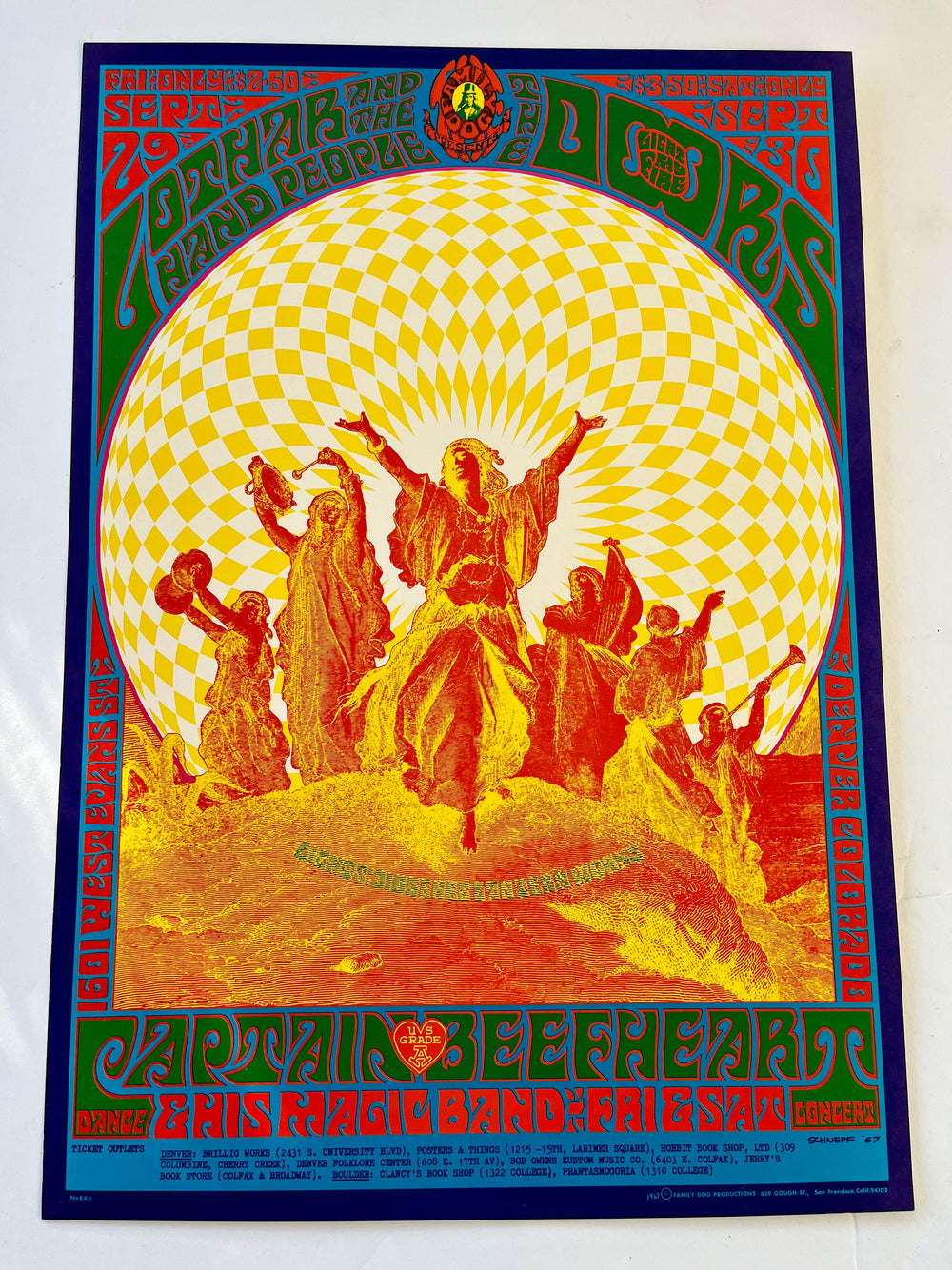 The Doors 1967 Bob Schnepf West Evans CO FD-84 OP-1 Original Concert Poster