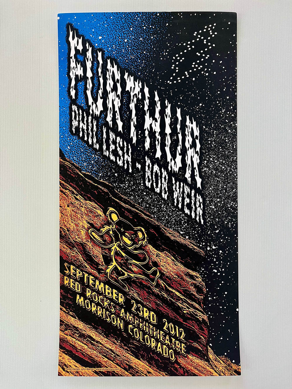 Further 2007 Red Rocks Concert Poster John Warner #13/250 String Cheese Yonder Leftover Salmon