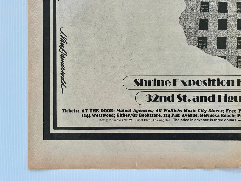 Grateful Dead Buffalo Springfield Blue Cheer 1967 Original Newspaper Ad Shrine Expo