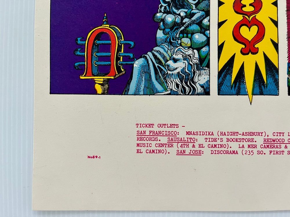 Quicksilver Messenger Service 1967 Avalon FD-89-1 Original 1st Print Rick Griffin Stanley Mouse “Mornin Papa” Poster