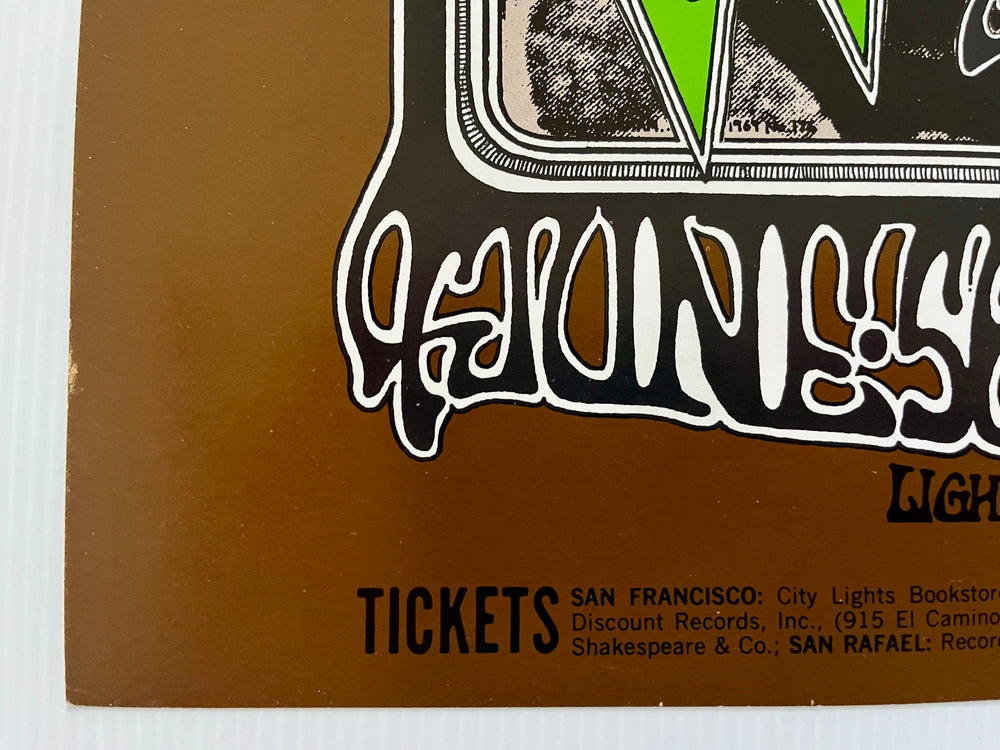 Grateful Dead 1969 Fillmore West BG-176 Randy Tuten Second Print Concert Poster