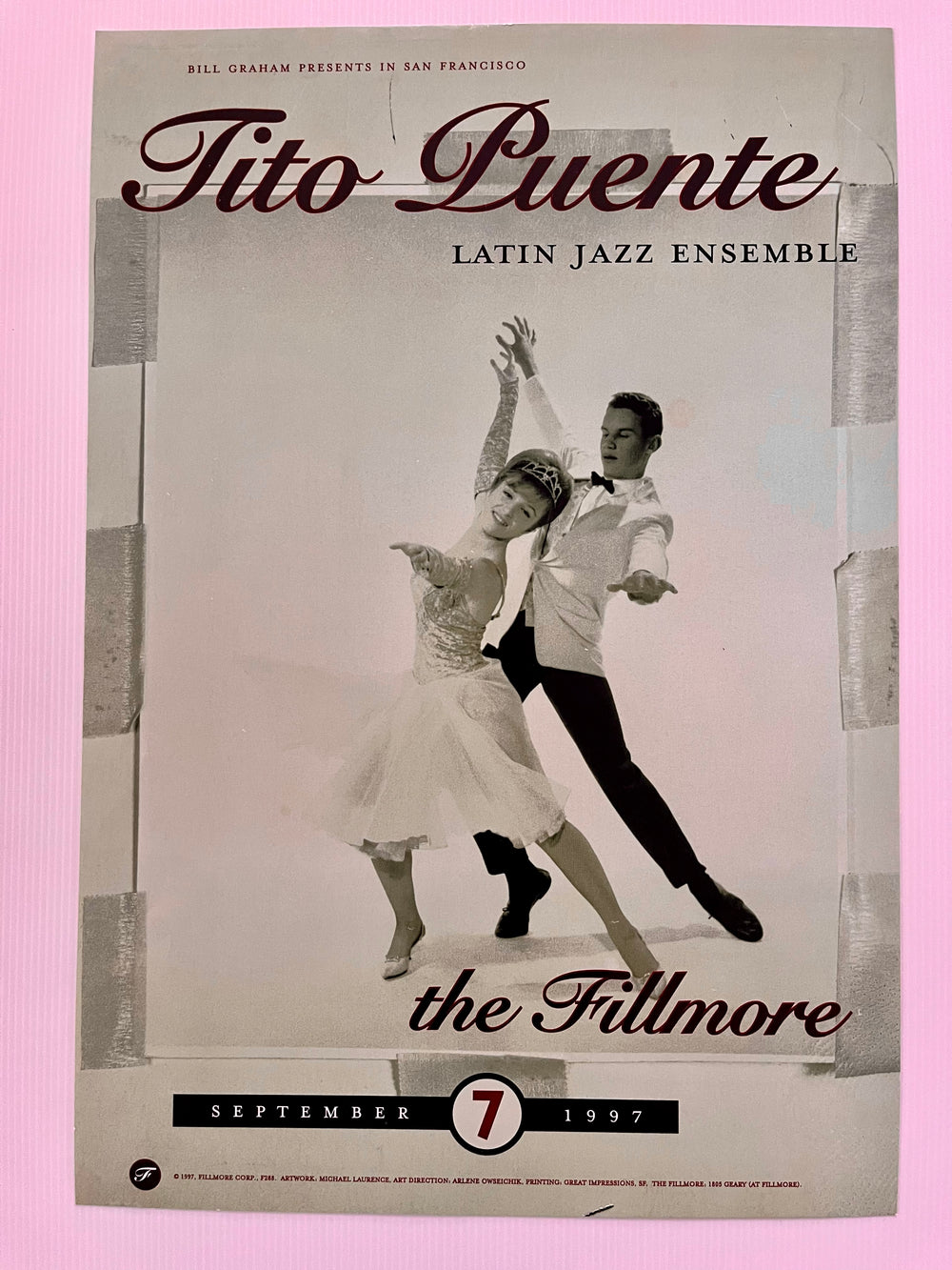 Tito Puente 1997 Fillmore F-288 Original Concert Poster Michael Laurence Latin Jazz