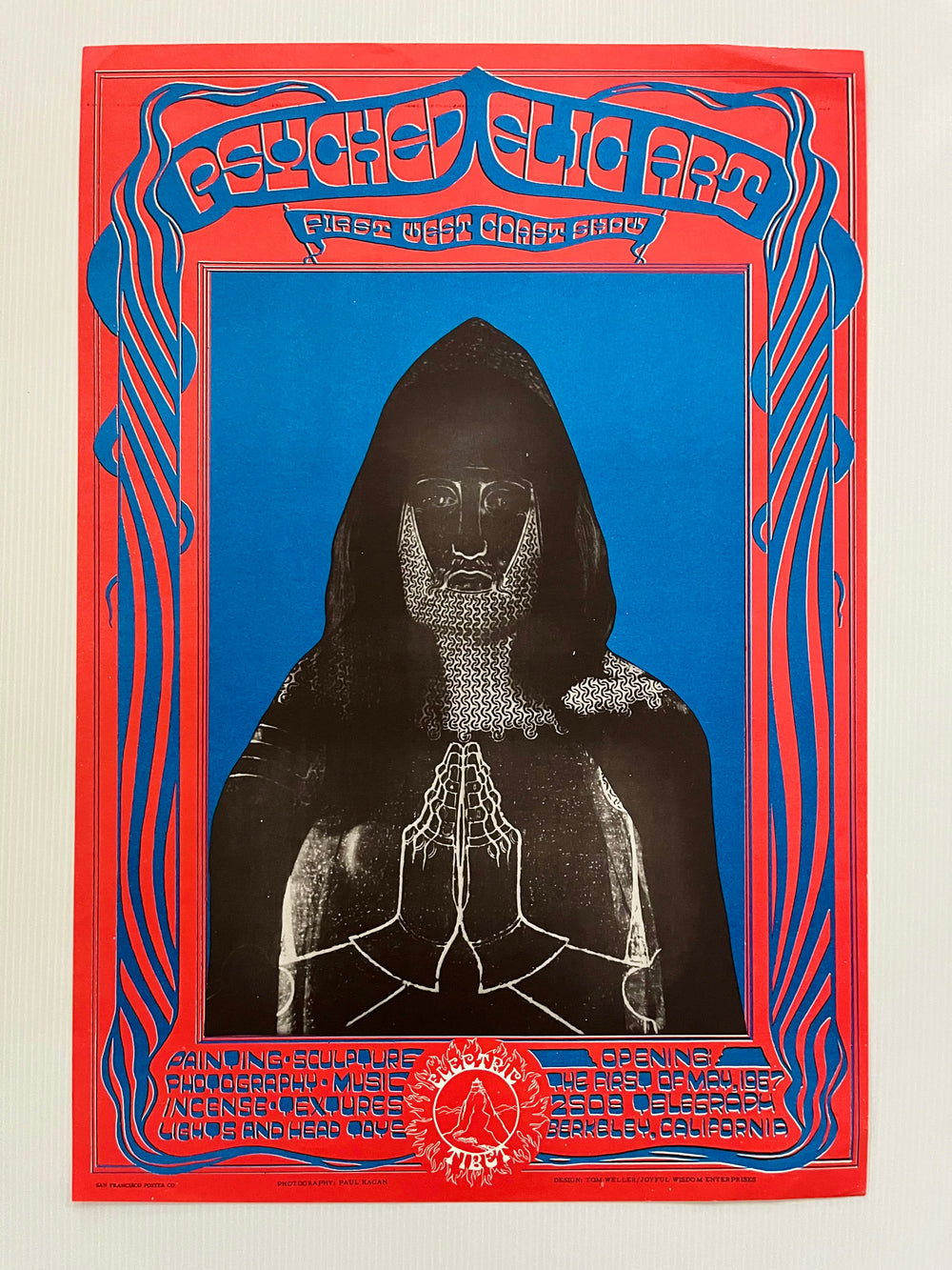 Psychedelic Art 1967 Electric Tibet Berkeley Tom Weller San Francisco Poster Co RP-2