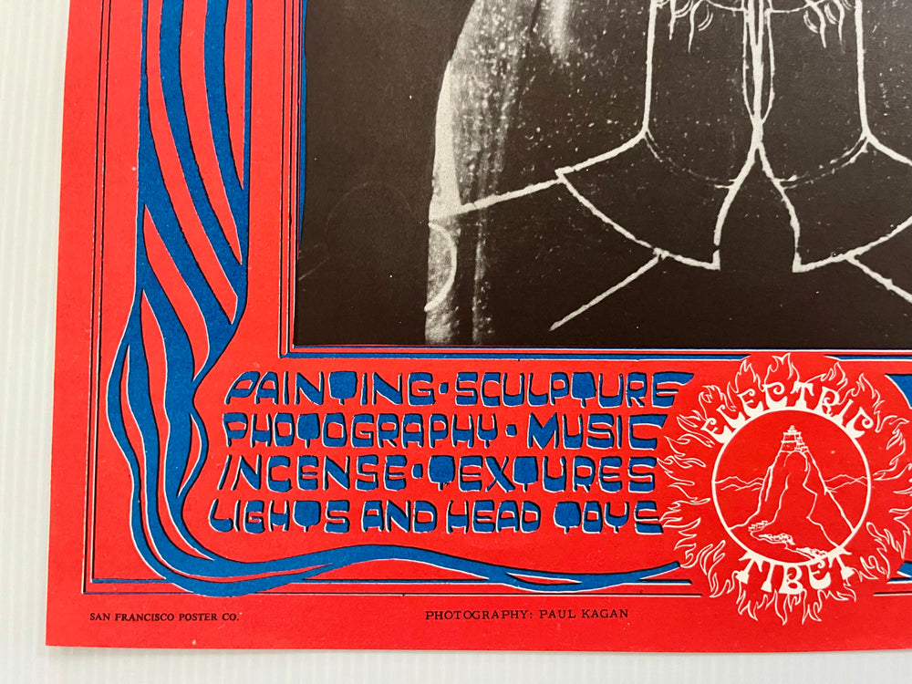Psychedelic Art 1967 Electric Tibet Berkeley Tom Weller San Francisco Poster Co RP-2