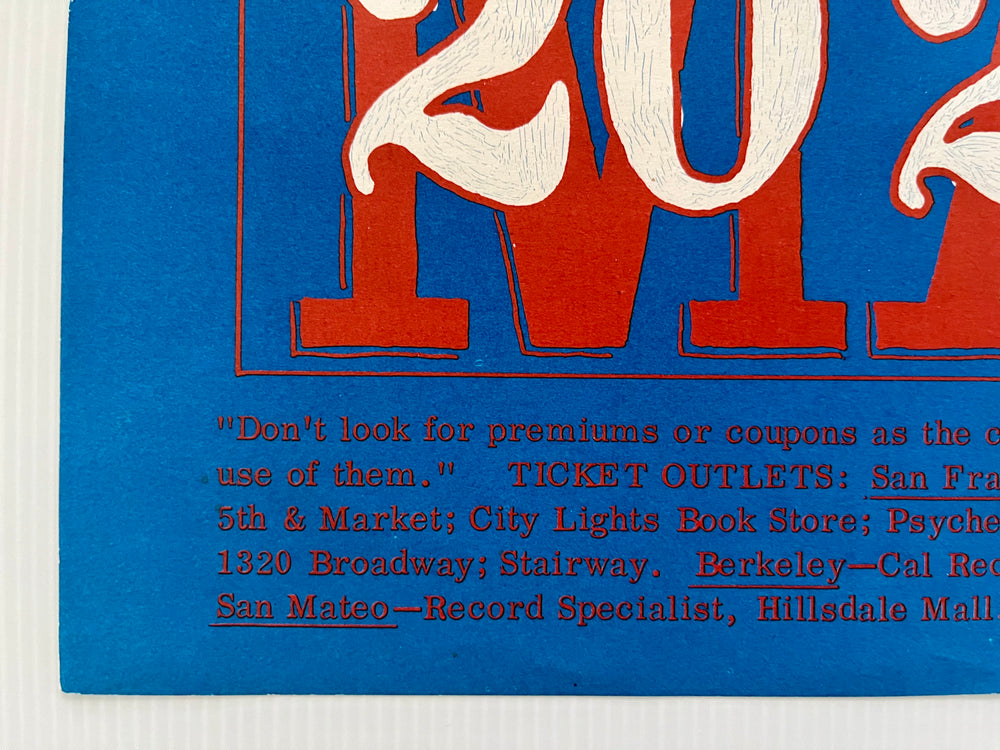 Love Captain Beefheart Big Brother Avalon FD-9 Wes Wilson San Francisco Poster Co Reprint